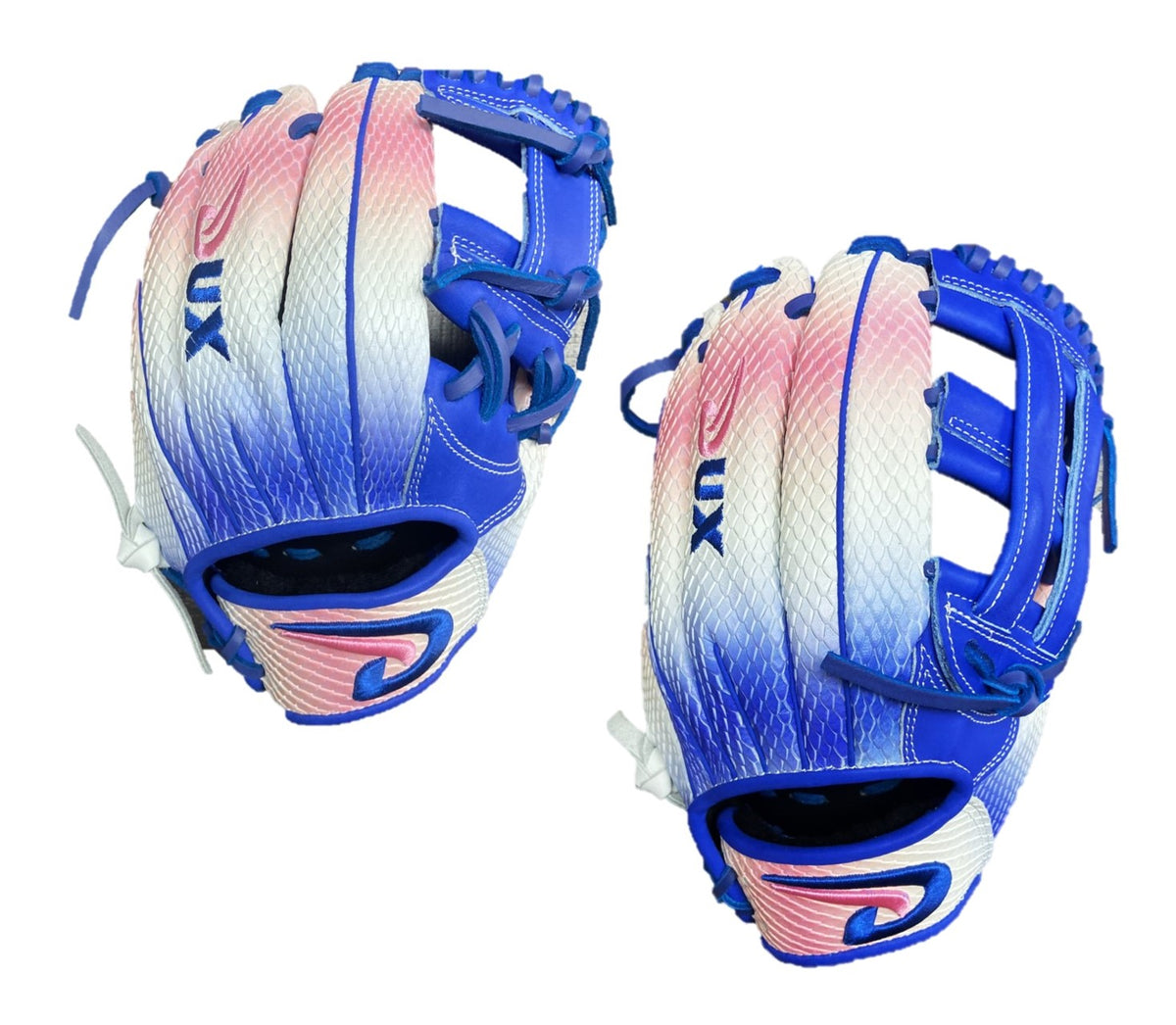 Dux Sports Taurus Collection PINK/WHITE/ROYAL 11.5" & 12.75" Baseball Glove
