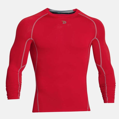 Dux Sports Accintus Long Sleeve Compression Shirt - Red