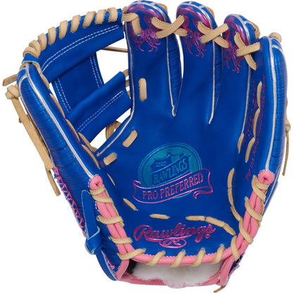 Rawlings Pro Preferred 11.5" Infield Glove - Royal/Camel/Pink