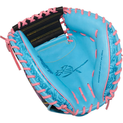 Rawlings REV1X 34" Catcher's Mitt - Columbia Blue/Black
