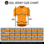 Zol Cycling Blue Orange Breathable Race Fit Jersey (Men's)