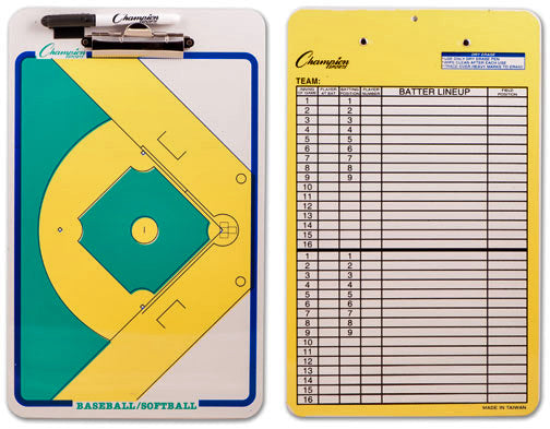 CHAMPION SPORTS BASEBALL & SOFTBALL COACHES BOARD