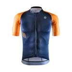 Zol Cycling Blue Orange Breathable Race Fit Jersey (Men's) - Zol Cycling