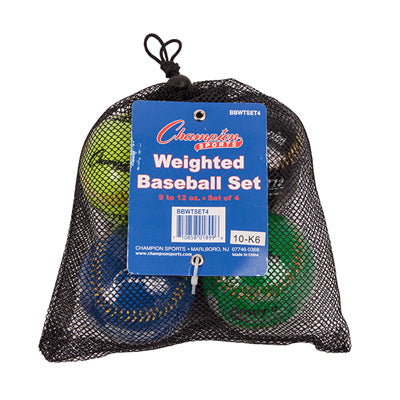 CHAMPION SPORTS WEIGHTED BASEBALL SET